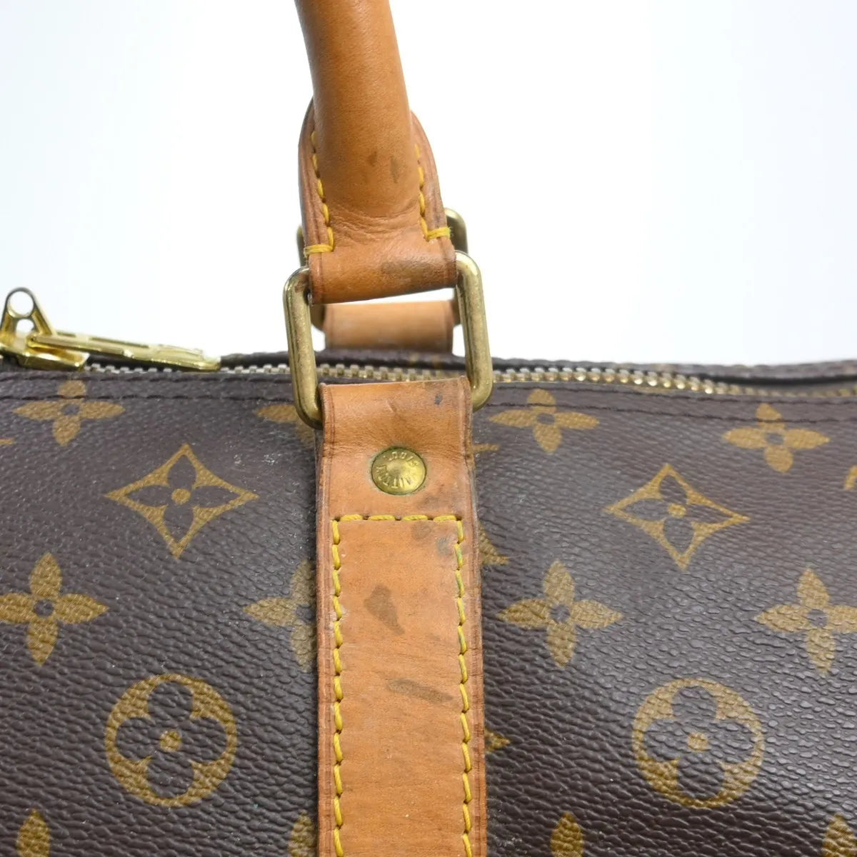 Louis Vuitton Keepall Bag Monogram Canvas Brown Canvas Travel Bag Bag (Pre-Owned)