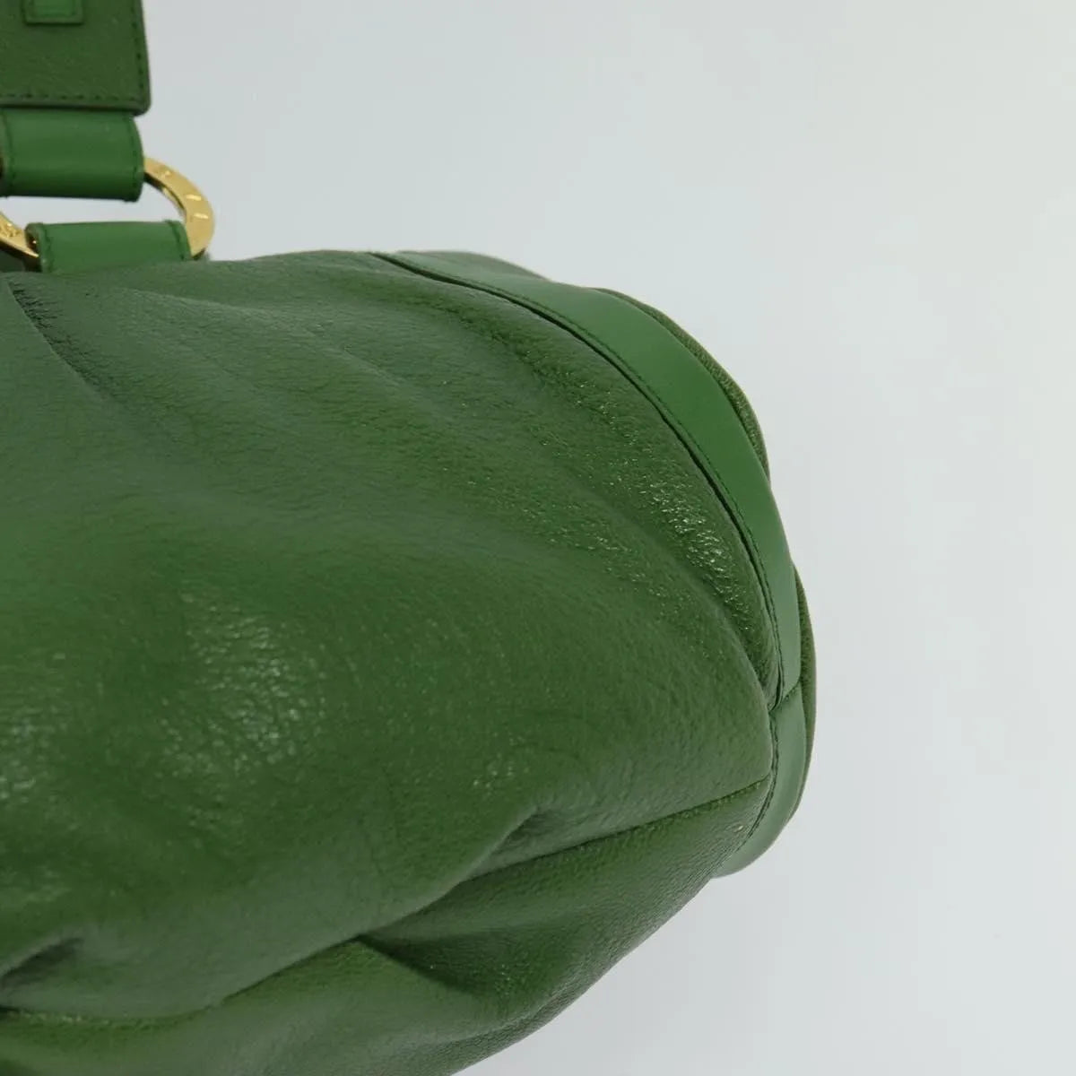 Bvlgari Chandra Hobo Leather Green Leather Handbag (Pre-Owned)