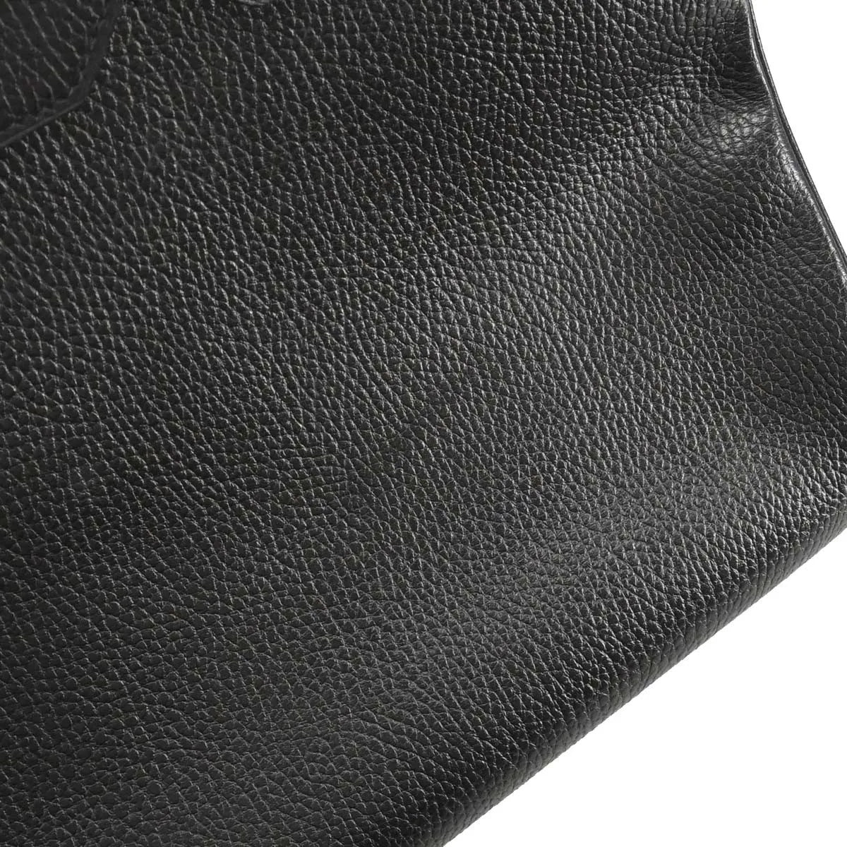 Hermes Birkin Handbag Black Ardennes With Gold Hardware Black Leather Handbag (Pre-Owned)