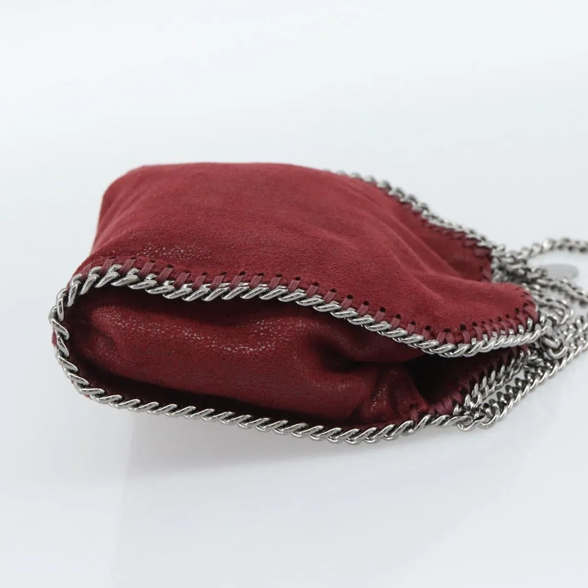 Stella Mccartney Falabella Fold Over Clutch Faux Leather Burgundy Polyester Crossbody Bag Bag (Pre-Owned)