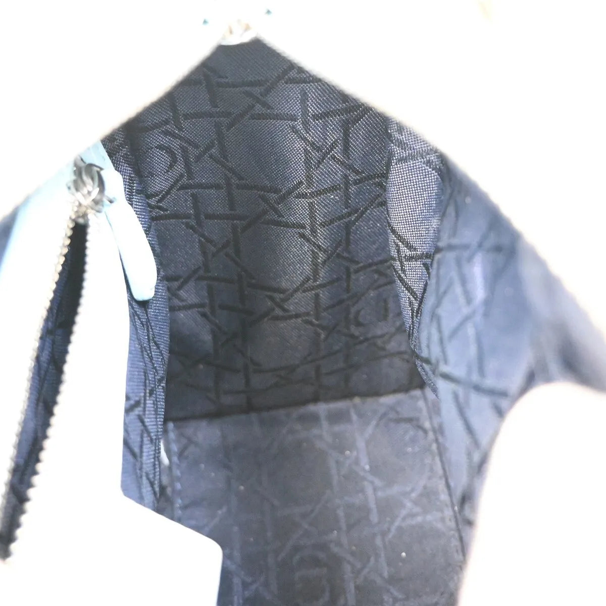 Christian Dior Lady Dior Leather Blue Leather Bag (Pre-Owned)