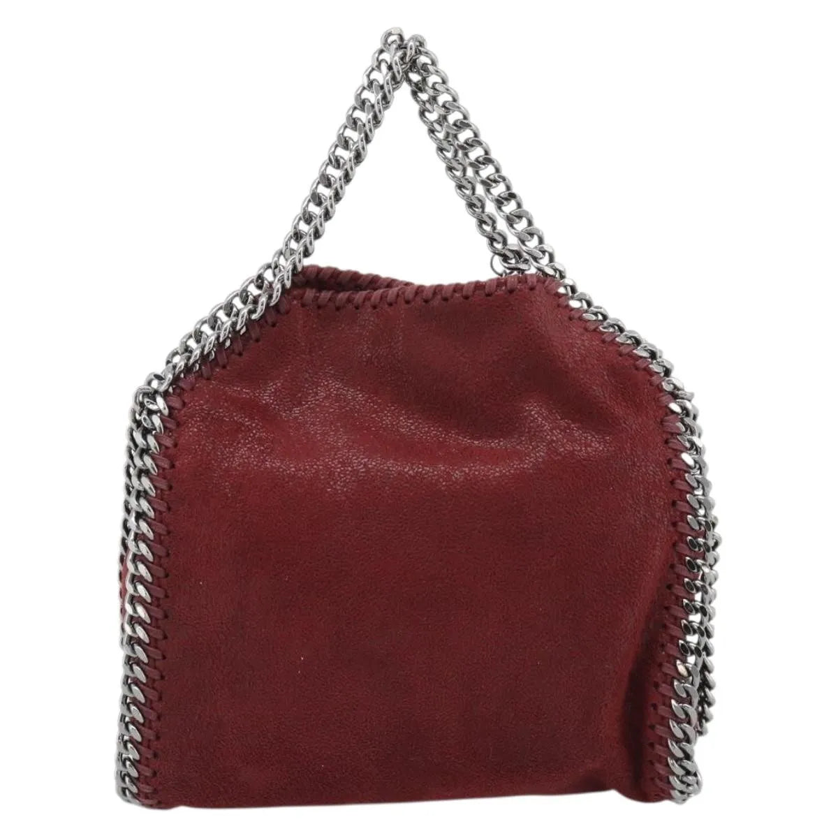 Stella Mccartney Falabella Fold Over Clutch Faux Leather Burgundy Polyester Crossbody Bag Bag (Pre-Owned)