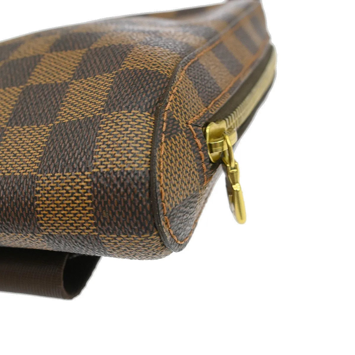 Louis Vuitton Geronimos Waist Bag Damier Brown Canvas Shoulder Bag Bag (Pre-Owned)