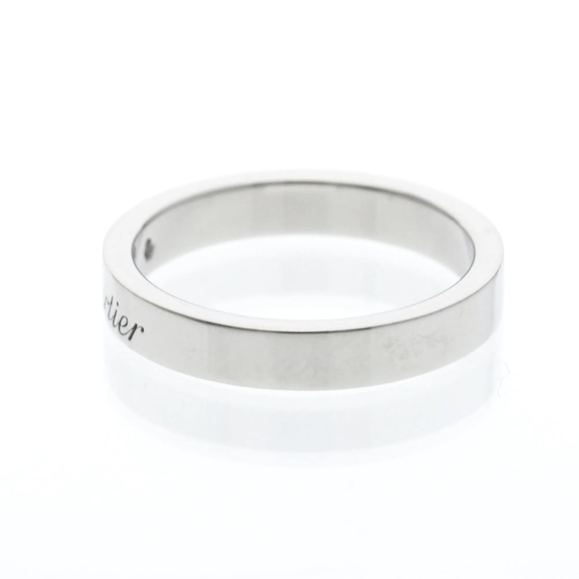 Cartier C De Cartier Wedding Band Platinum With Diamond Silver Platinum Ring Jewelry (Pre-Owned)