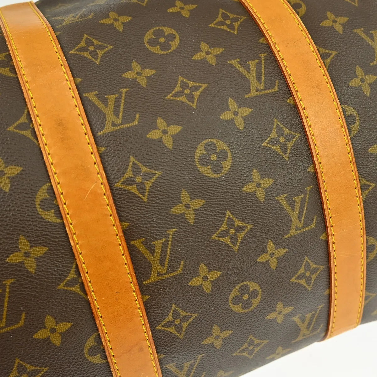 Louis Vuitton Keepall Bag Monogram Canvas Brown Canvas Travel Bag Bag (Pre-Owned)