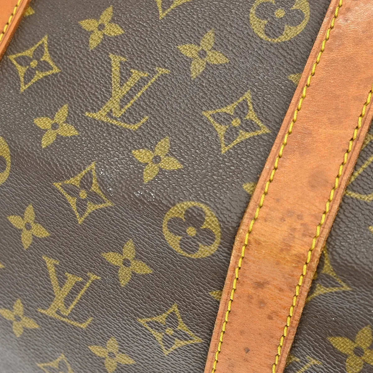 Louis Vuitton Keepall Bandouliere Monogram Canvas Brown Canvas Travel Bag Bag (Pre-Owned)