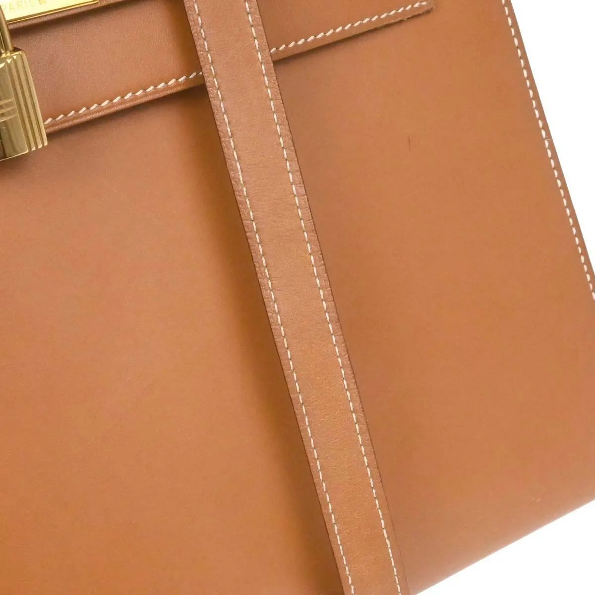 Hermes Kelly Sellier Chamonix Neutral Leather Handbag (Pre-Owned)