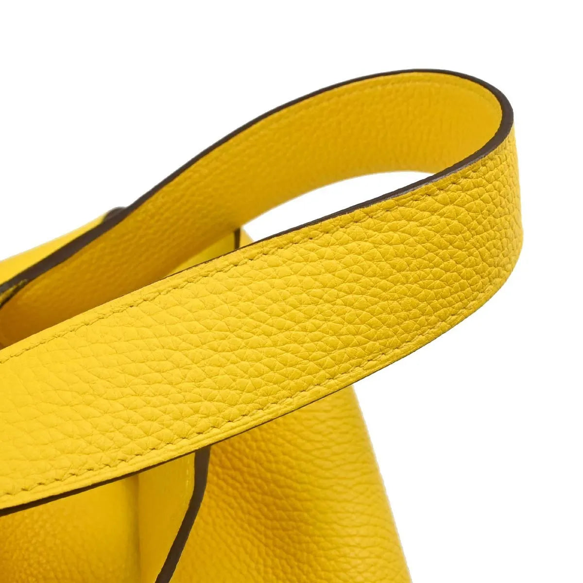 Hermes Picotin Lock Clemence Yellow Leather Handbag (Pre-Owned)