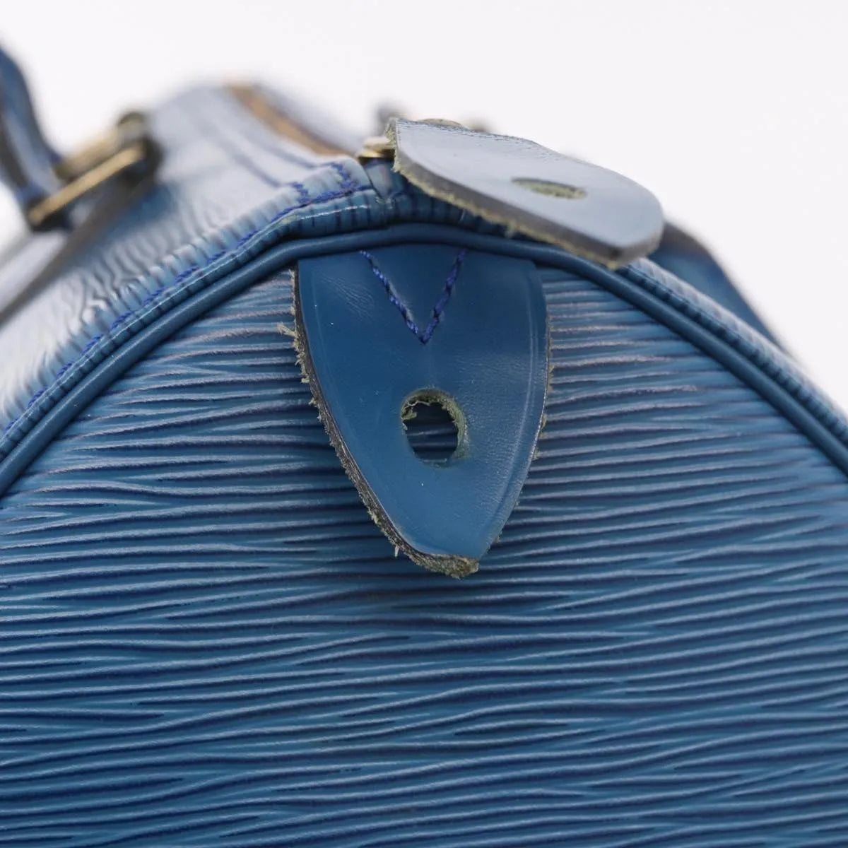 Louis Vuitton Speedy Epi Leather Blue Leather Handbag (Pre-Owned)