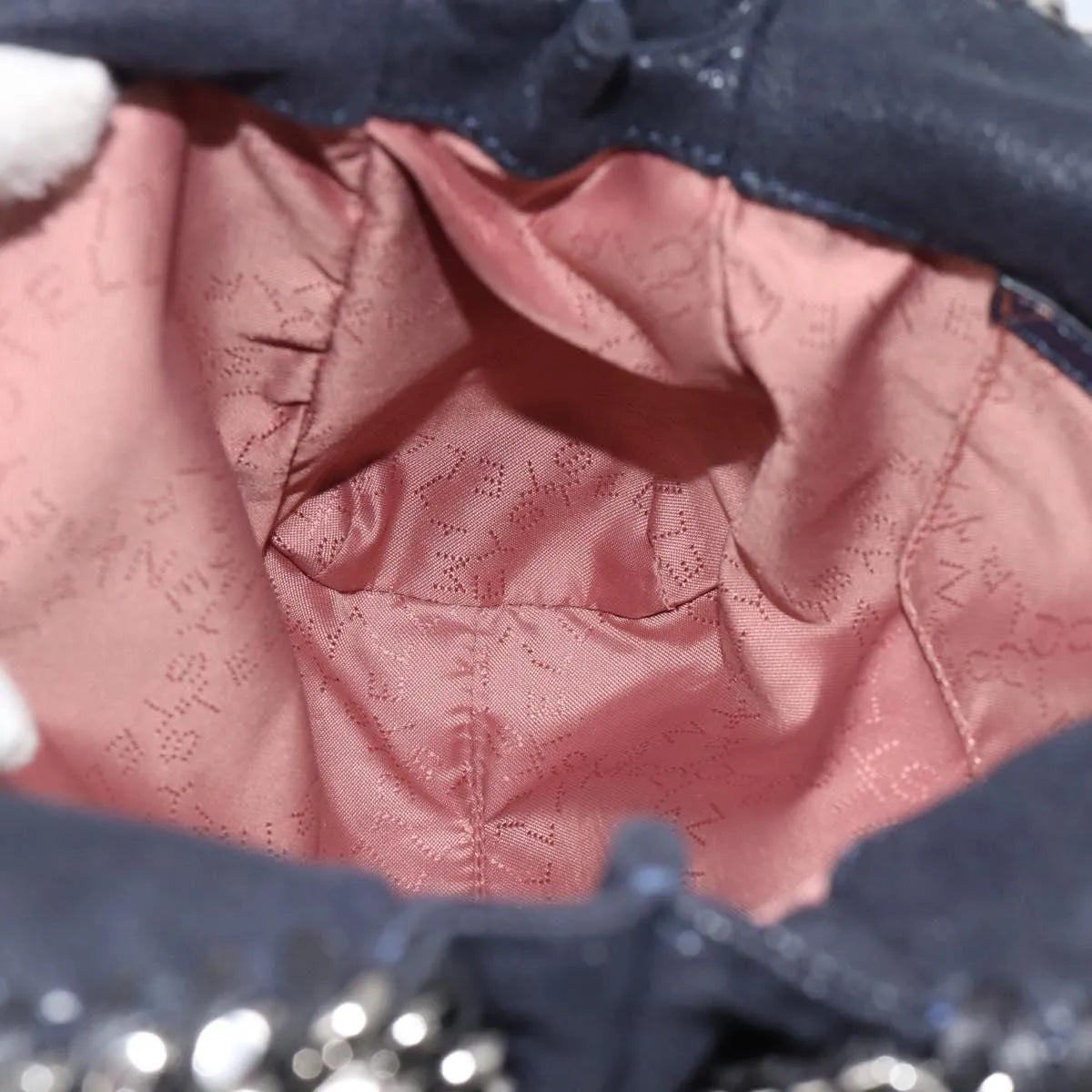 Stella Mccartney Falabella Fold Over Faux Leather Navy Polyester Shoulder Bag Bag (Pre-Owned)