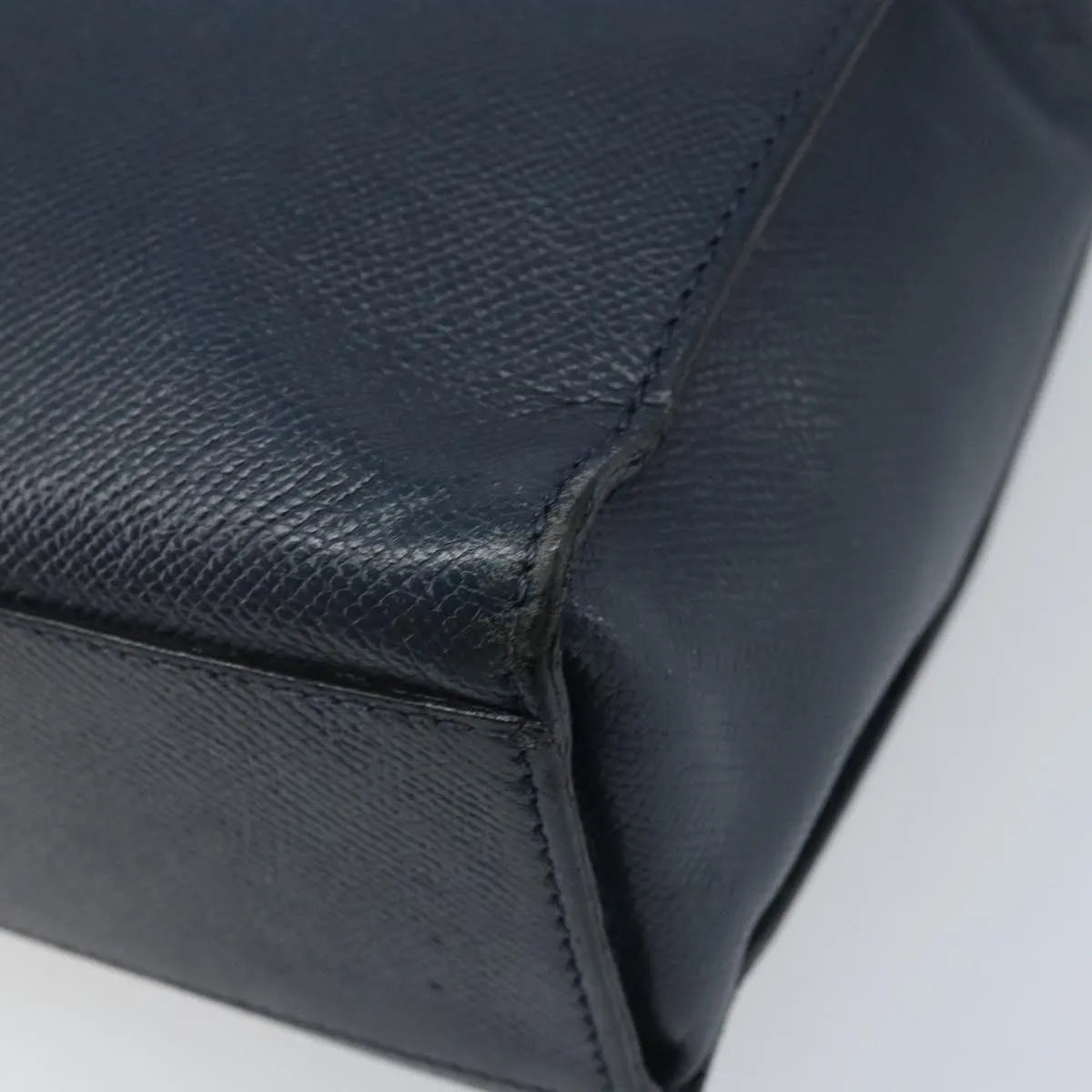 Celine Vintage Leather Navy Leather Shoulder Bag Bag (Pre-Owned)