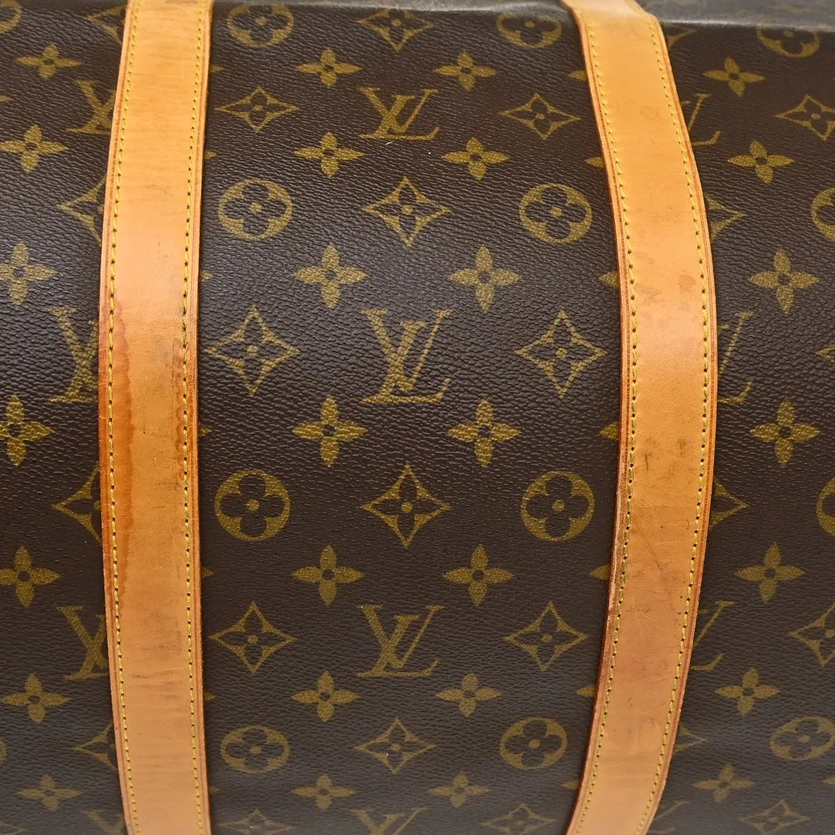 Louis Vuitton Keepall Bag Monogram Canvas Brown Canvas Travel Bag Bag (Pre-Owned)