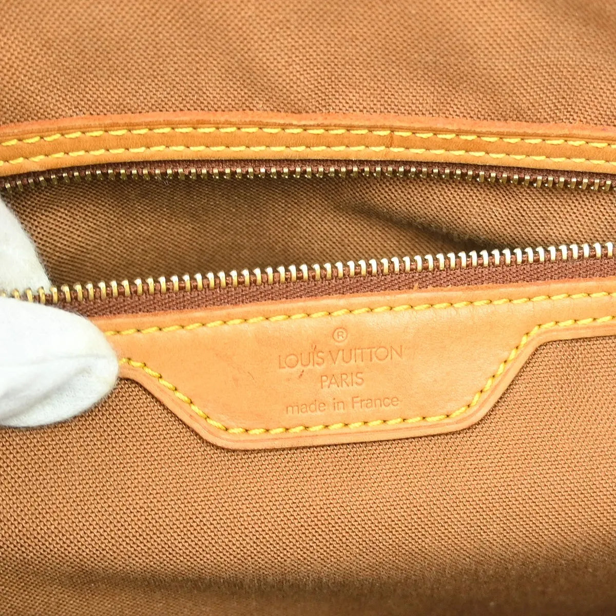 Louis Vuitton Cabas Mezzo Monogram Canvas Brown Canvas Shoulder Bag Bag (Pre-Owned)