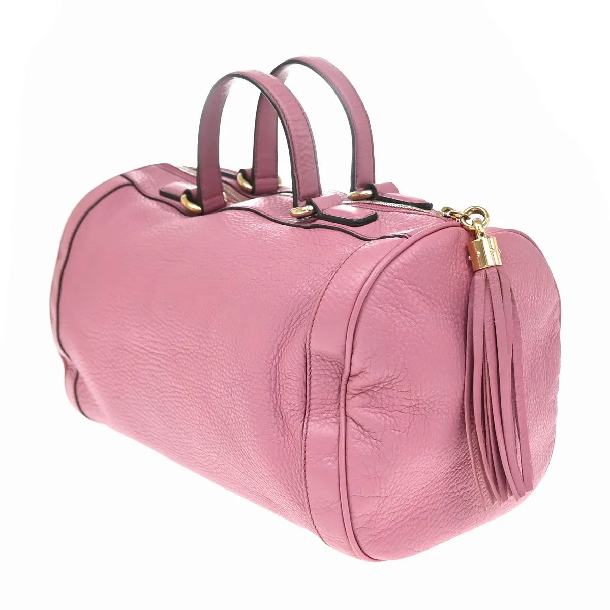 Gucci Soho Boston Leather Pink Leather Handbag (Pre-Owned)