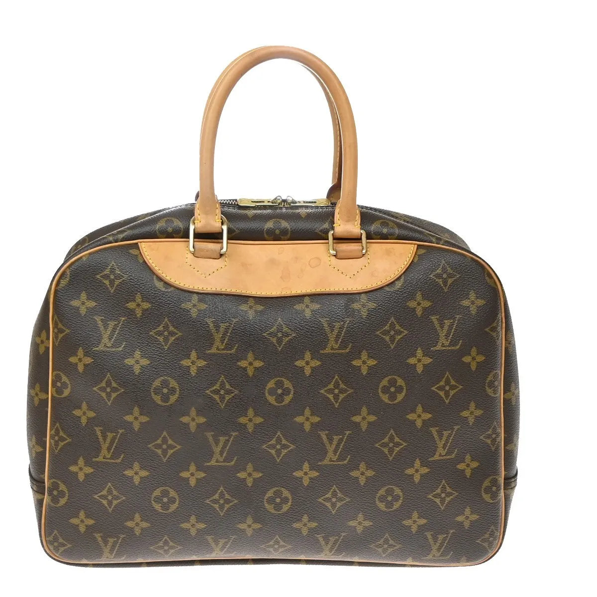 Louis Vuitton Deauville Monogram Brown Canvas Handbag (Pre-Owned)