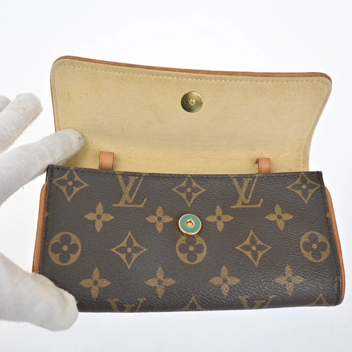 Louis Vuitton Twin Monogram Canvas Brown Canvas Clutche & Pouche Bag (Pre-Owned)