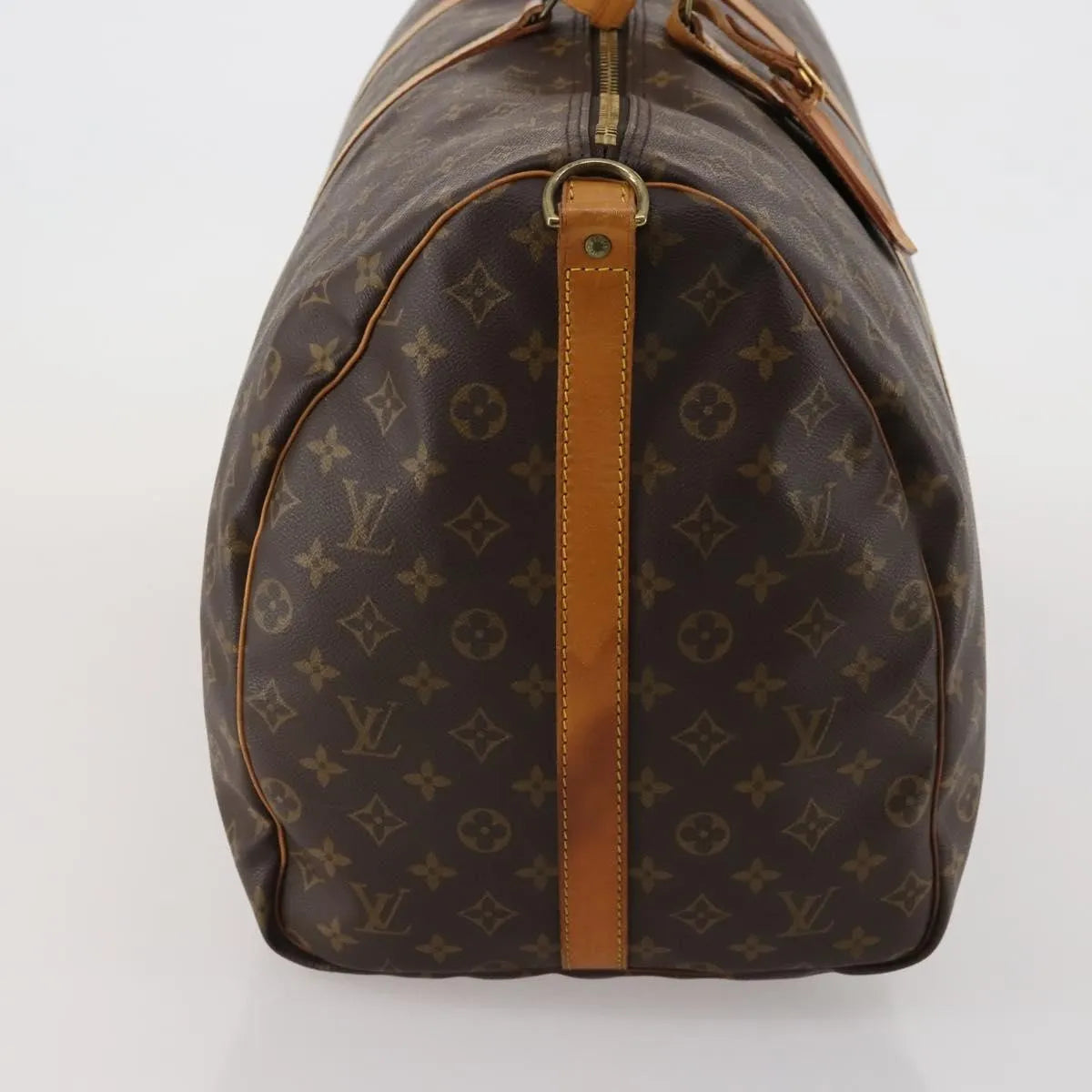 Louis Vuitton Keepall Bandoulière Monogram Brown Canvas Travel Bag Bag (Pre-Owned)