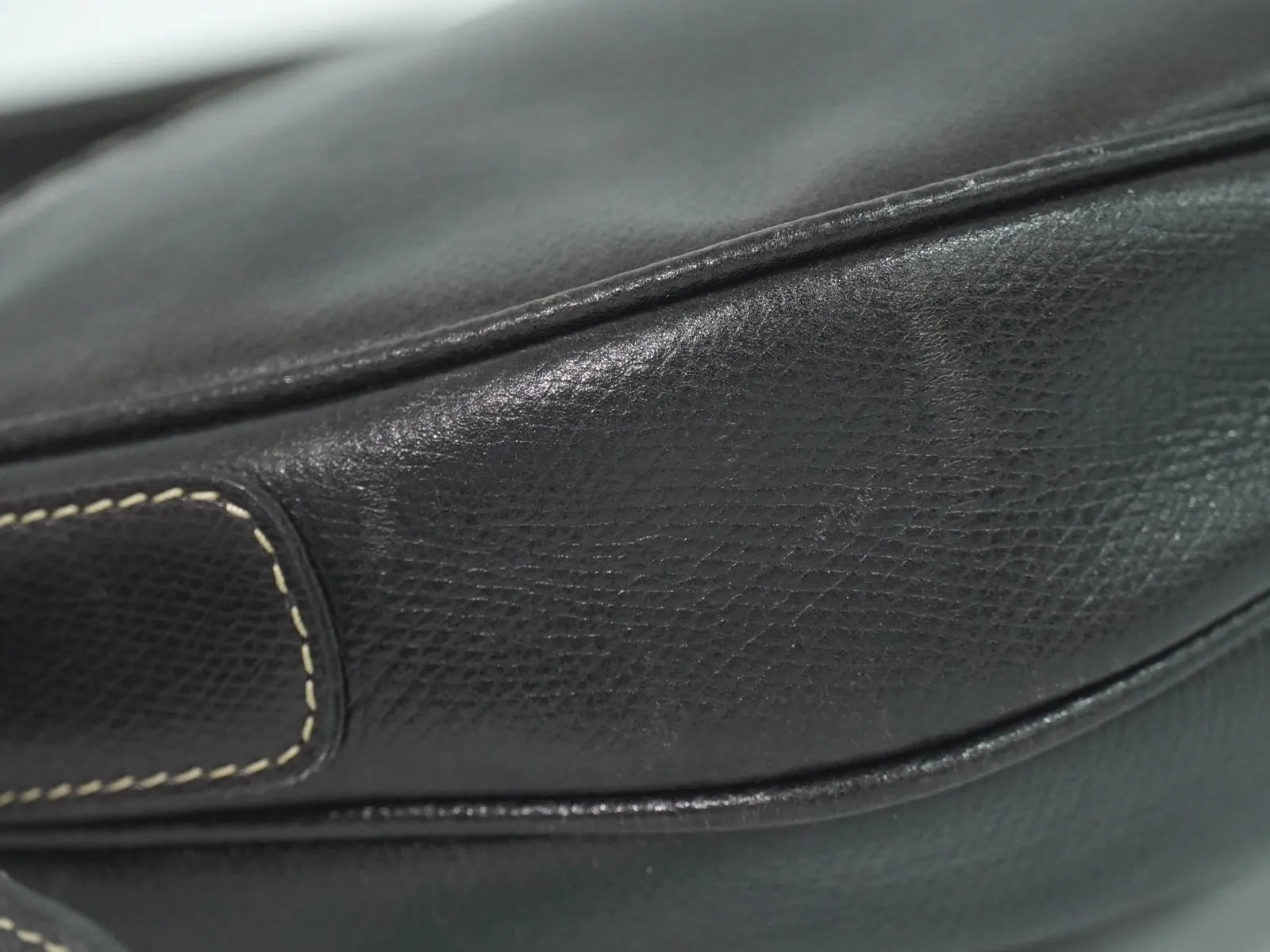 Loewe Anagram Leather Black Leather Shoulder Bag Bag (Pre-Owned)