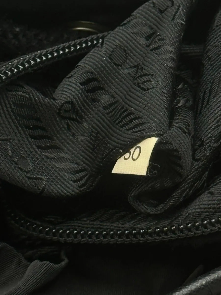 Prada Double Front Pocket Tessuto Black Nylon Backpack Bag (Pre-Owned)