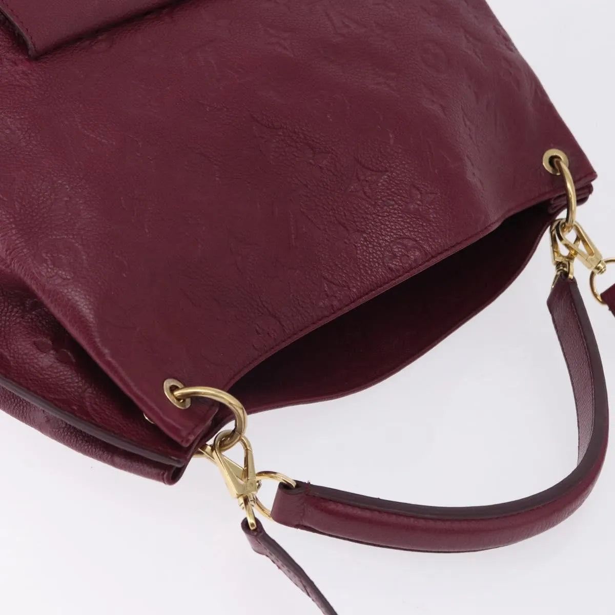 Louis Vuitton Metis Hobo Monogram Empreinte Leather Burgundy Leather Handbag (Pre-Owned)