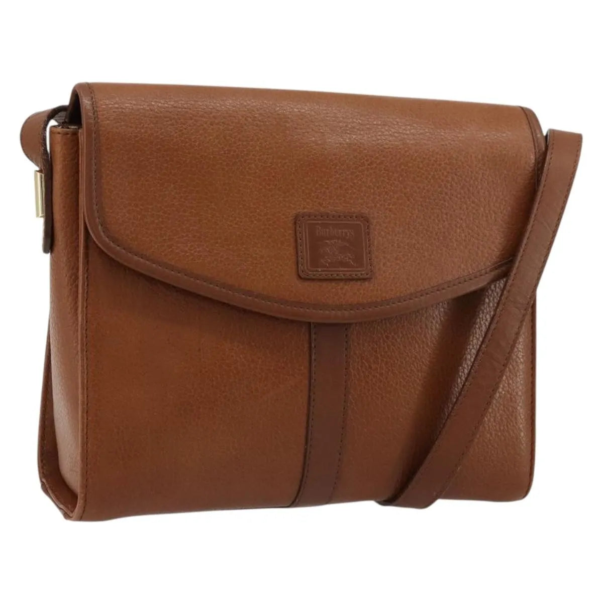 Burberry Vintage Flap Leather Beige Leather Shoulder Bag Bag (Pre-Owned)