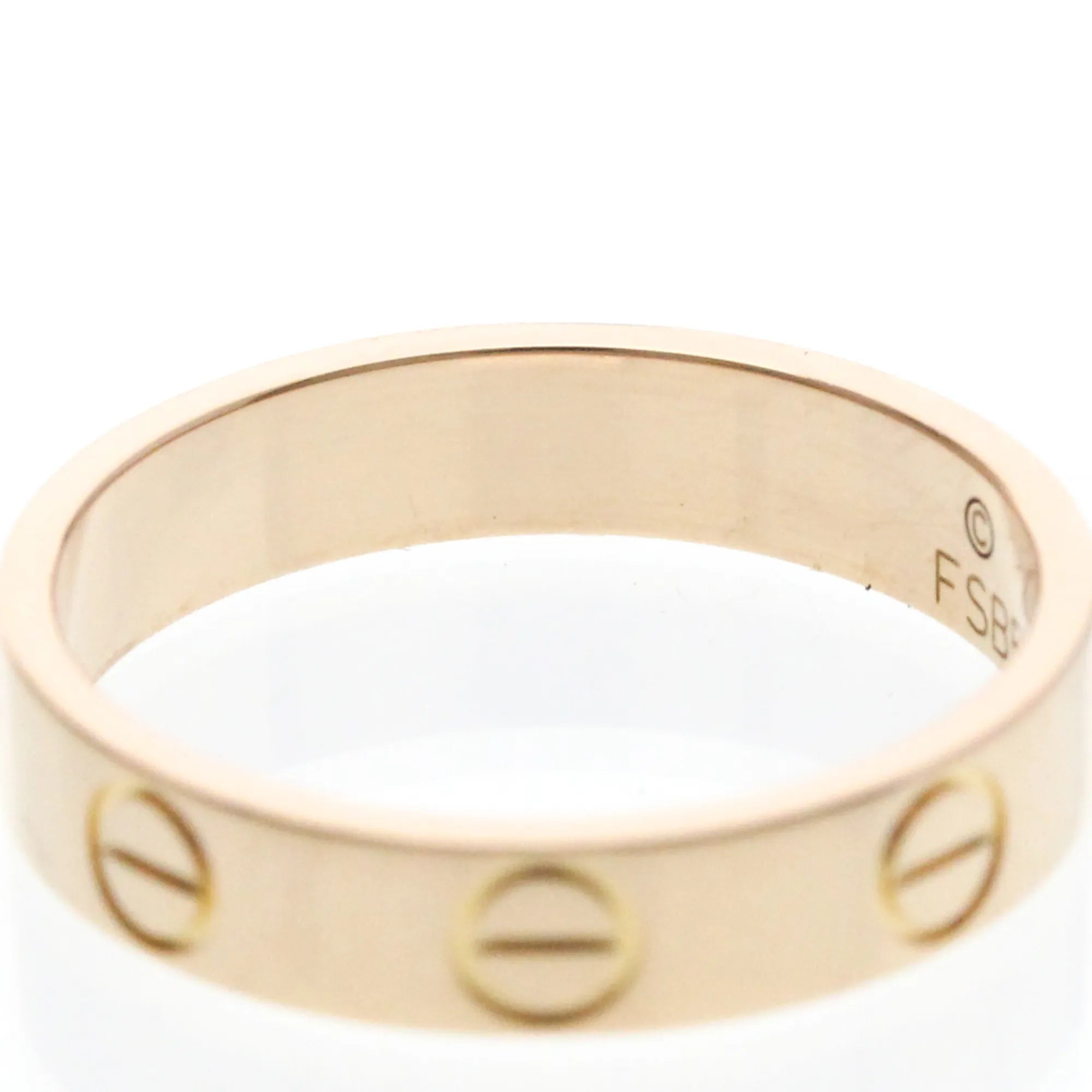 Cartier Love Wedding Band 18K Rose Gold Gold Pink_Gold Ring Jewelry (Pre-Owned)