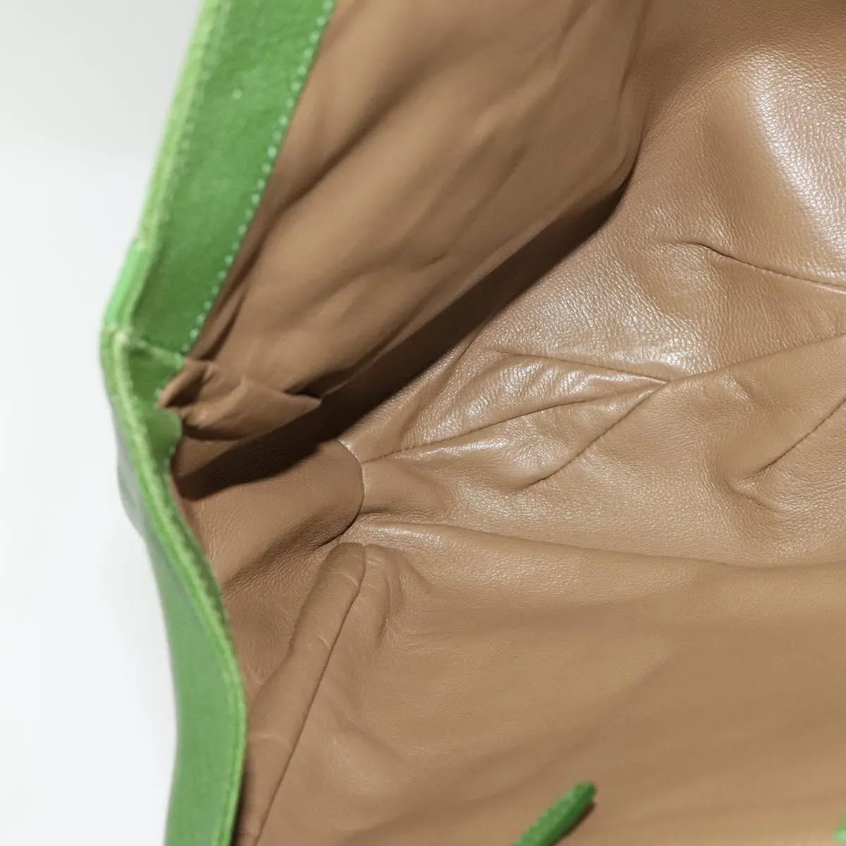 Bvlgari Chandra Hobo Leather Green Leather Handbag (Pre-Owned)