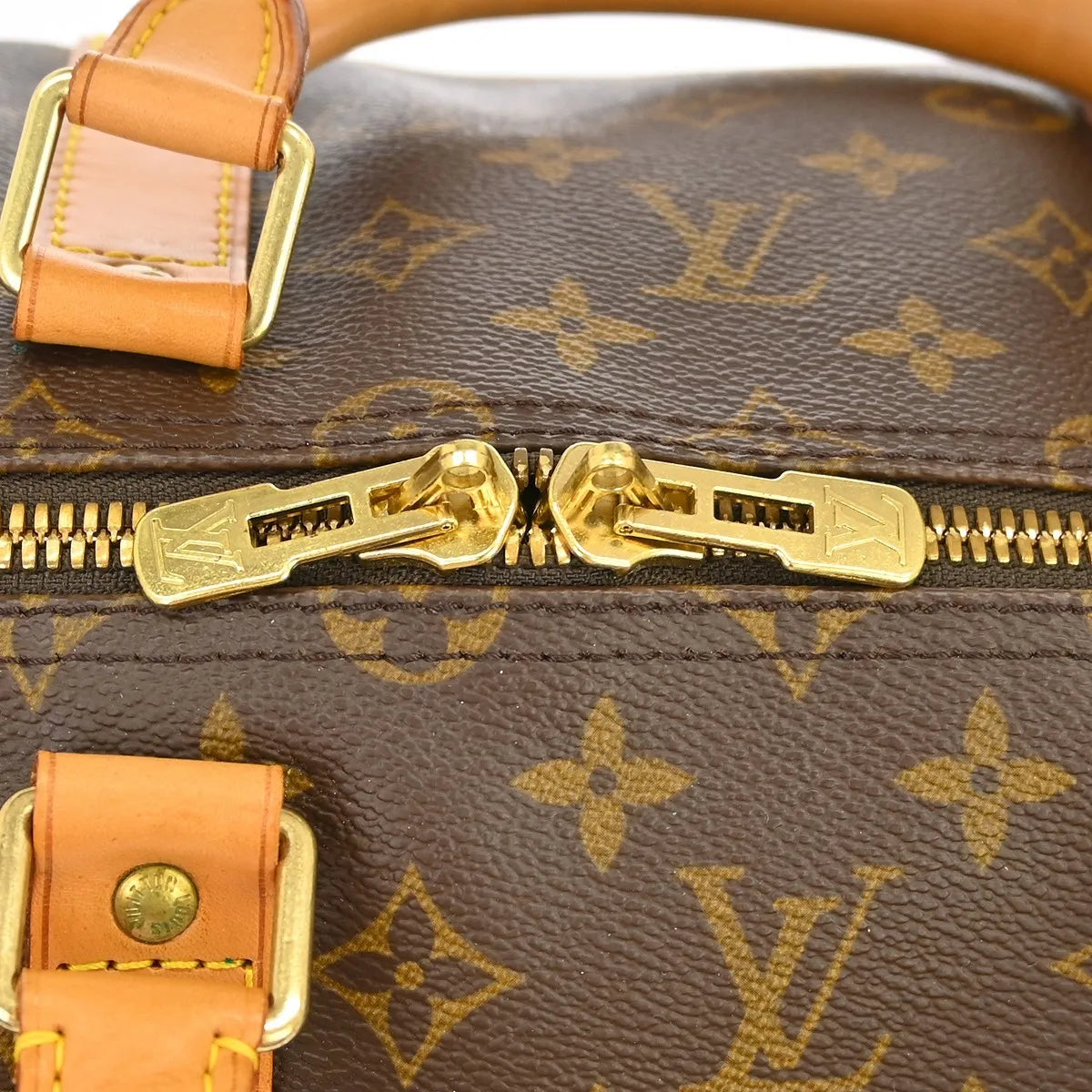 Louis Vuitton Keepall Bandouliere Bag Monogram Canvas Brown Canvas Travel Bag Bag (Pre-Owned)