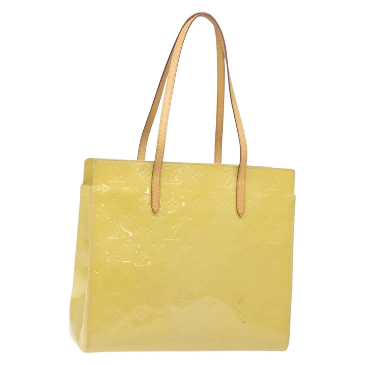 Louis Vuitton Catalina Monogram Vernis Yellow Patent_Leather Tote Bag Bag (Pre-Owned)