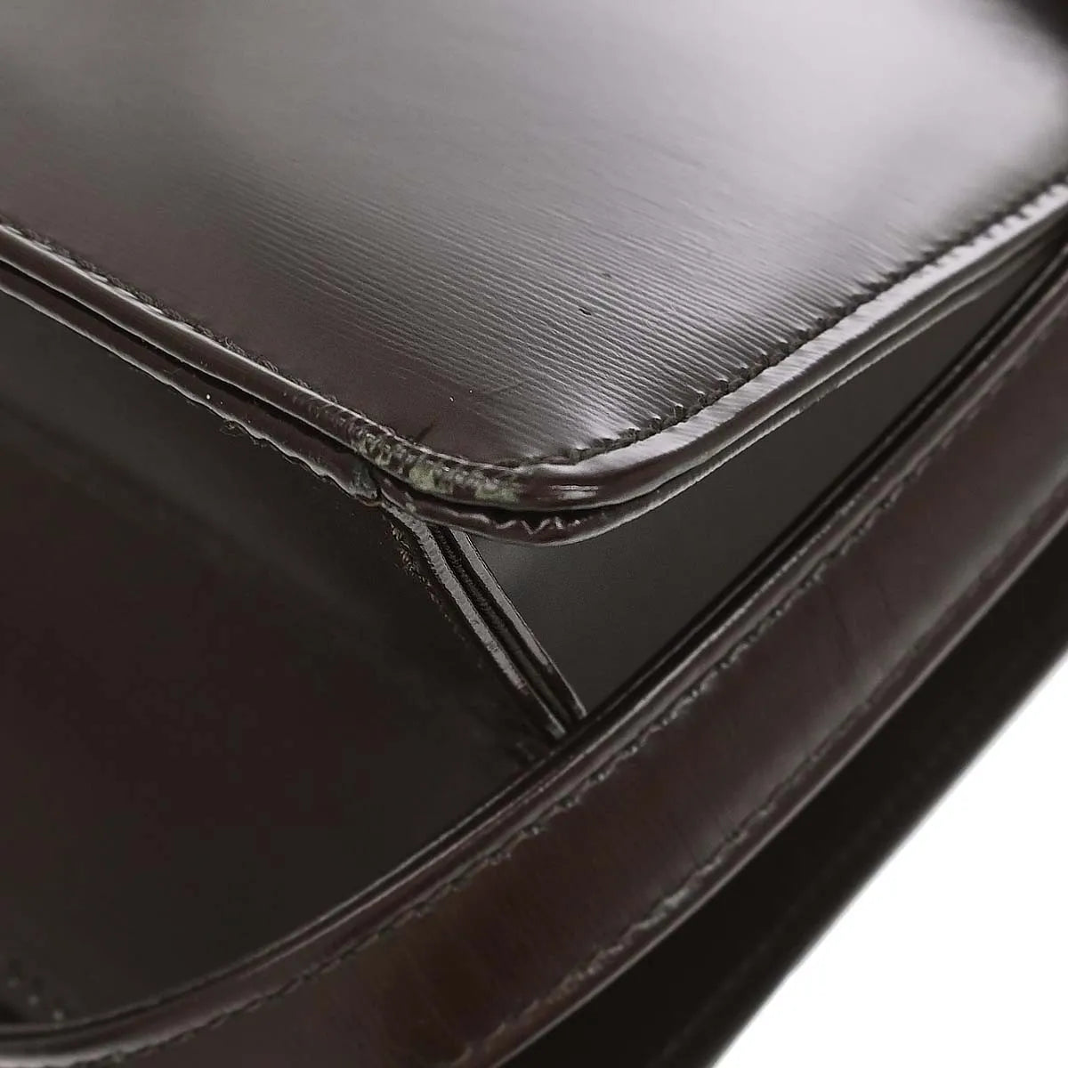 Saint Laurent Vintage Leather Brown Leather Shoulder Bag Bag (Pre-Owned)