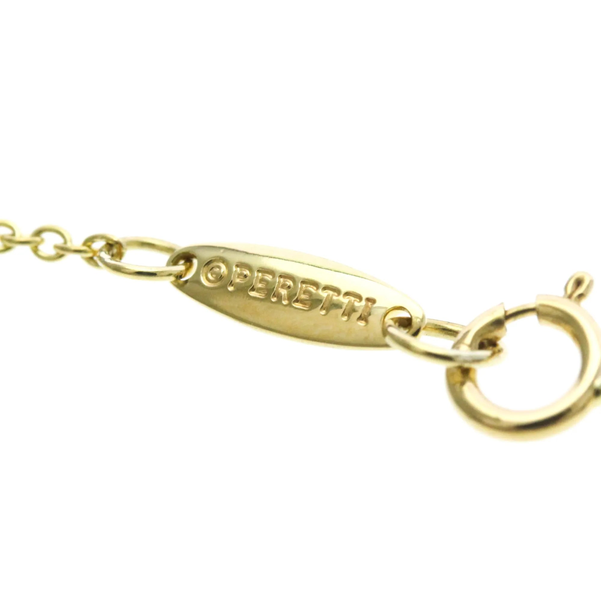 Tiffany & Co. Elsa Peretti Open Heart Pendant 18K Yellow Gold Gold Yellow_Gold Necklace Jewelry (Pre-Owned)