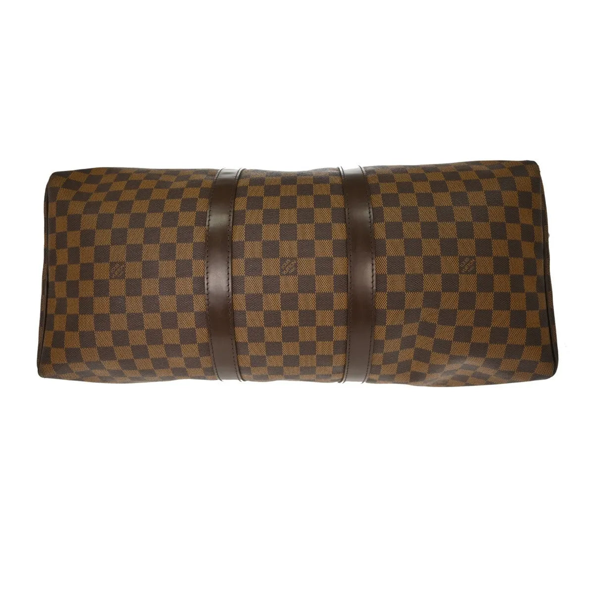 Louis Vuitton Keepall Damier Ebene Brown Canvas Travel Bag Bag (Pre-Owned)