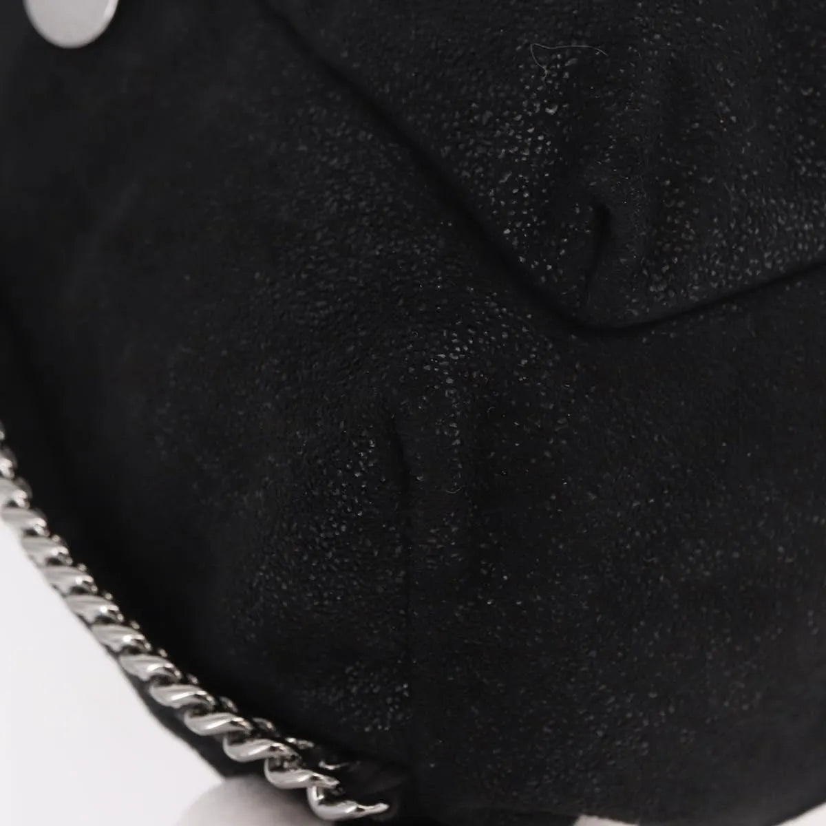 Stella Mccartney Falabella Front Zip Shaggy Deer Black Polyester Backpack Bag (Pre-Owned)