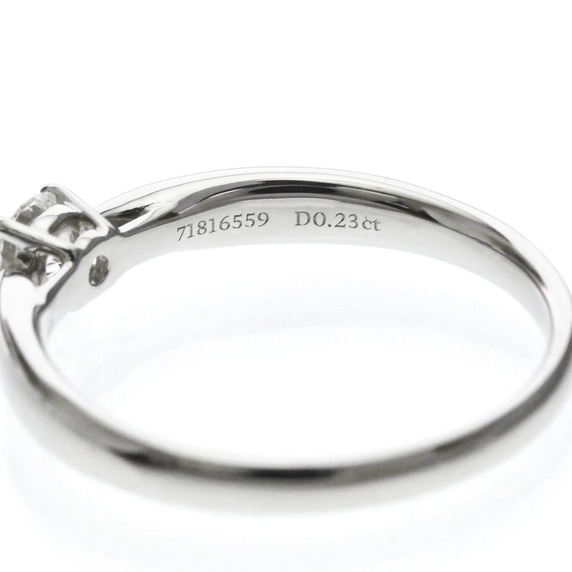 Tiffany & Co. Harmony Solitaire Platinum With Rbc Diamond Silver Platinum Ring Jewelry (Pre-Owned)