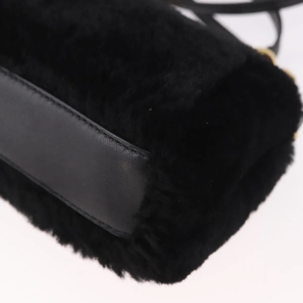 Fendi Peekaboo Fur Black Fur Handbag (Pre-Owned)