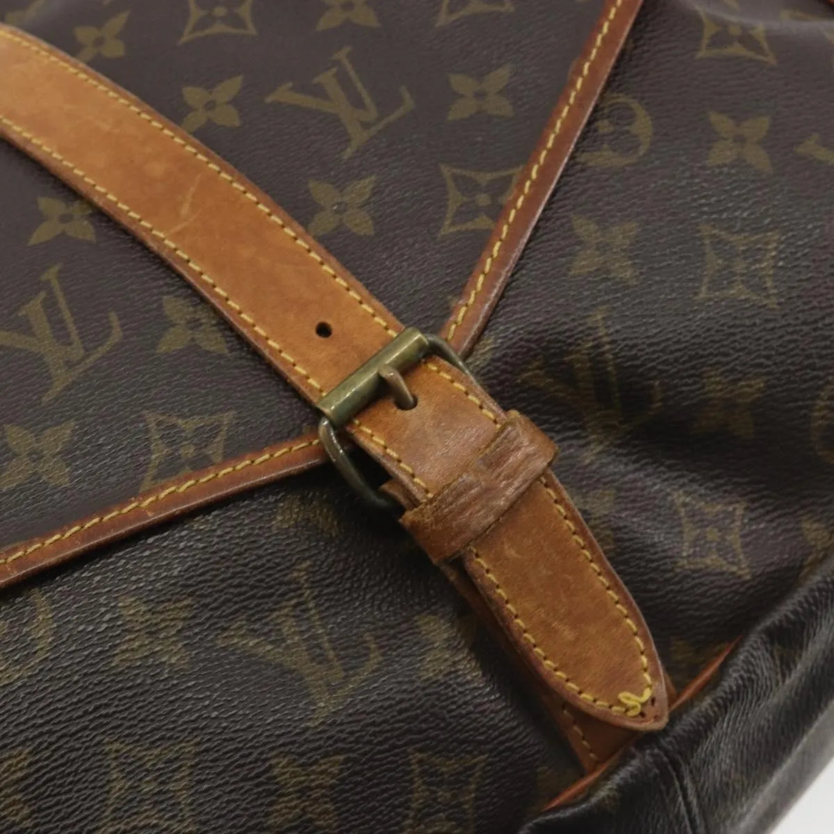 Louis Vuitton Saumur Monogram Brown Canvas Shoulder Bag Bag (Pre-Owned)