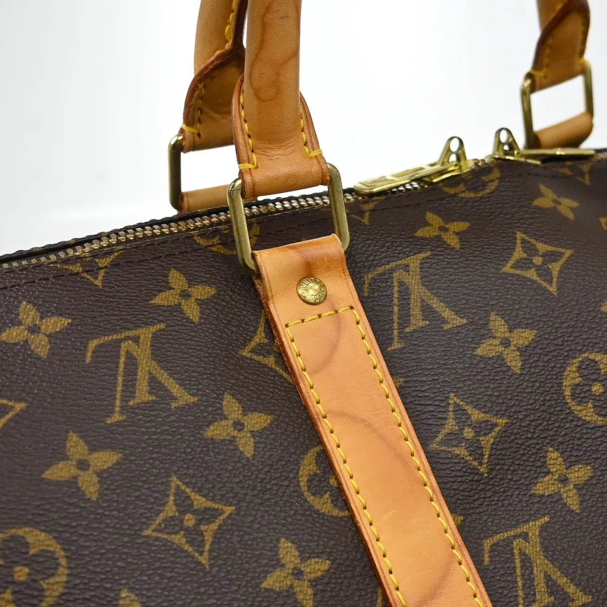 Louis Vuitton Keepall Bandouliere Monogram Canvas Brown Canvas Travel Bag Bag (Pre-Owned)