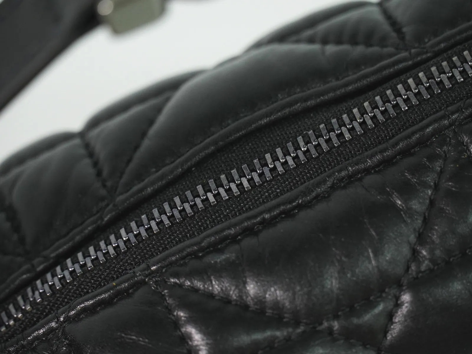 Christian Dior Diortravel Nomad Macrocannage Quilt Calfskin Black Leather Clutche & Pouche Bag (Pre-Owned)