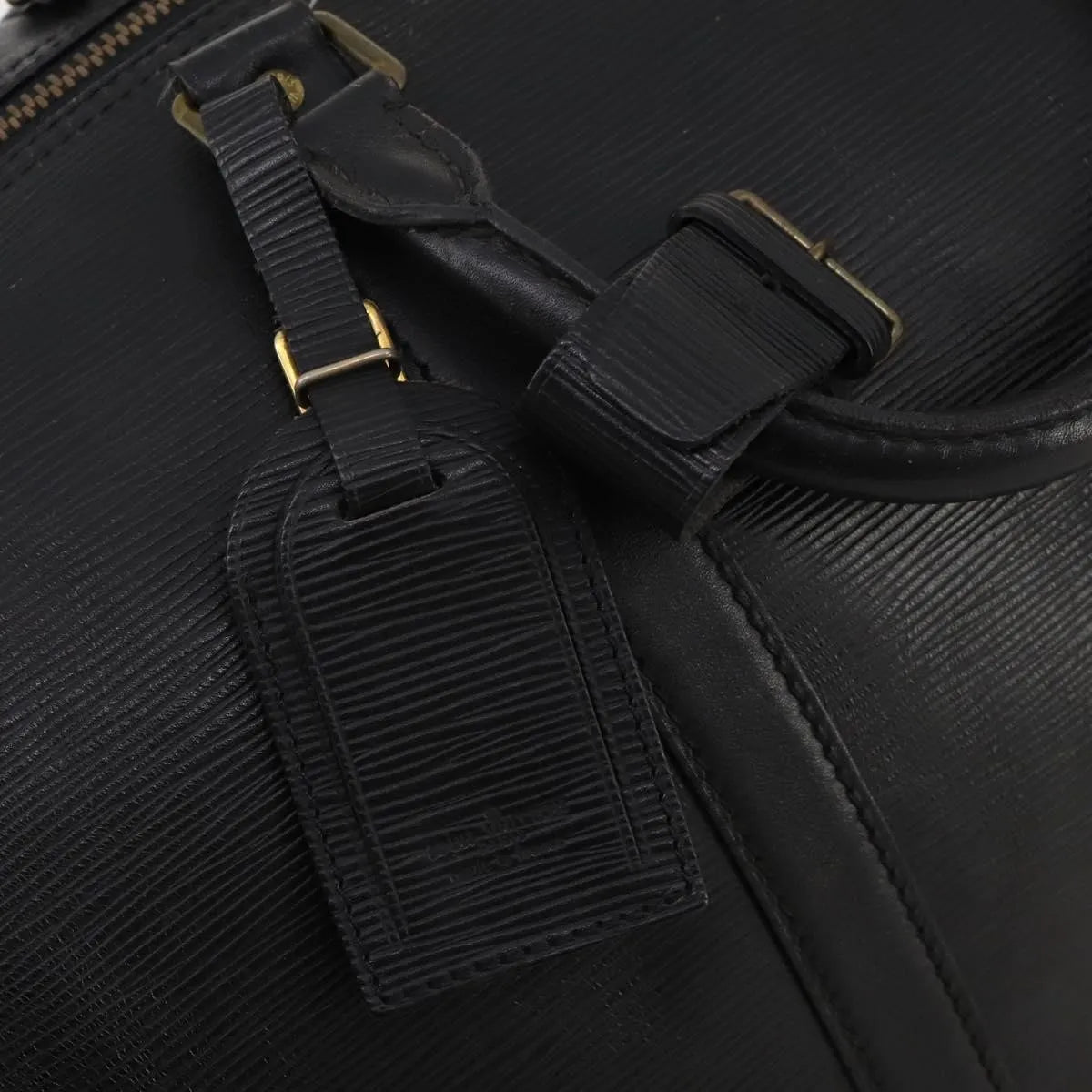 Louis Vuitton Keepall Epi Black Leather Travel Bag Bag (Pre-Owned)