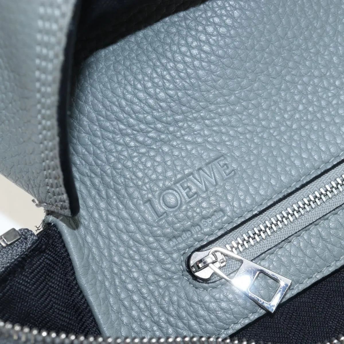 Loewe T Backpack Leather Gray Leather Backpack Bag (Pre-Owned)
