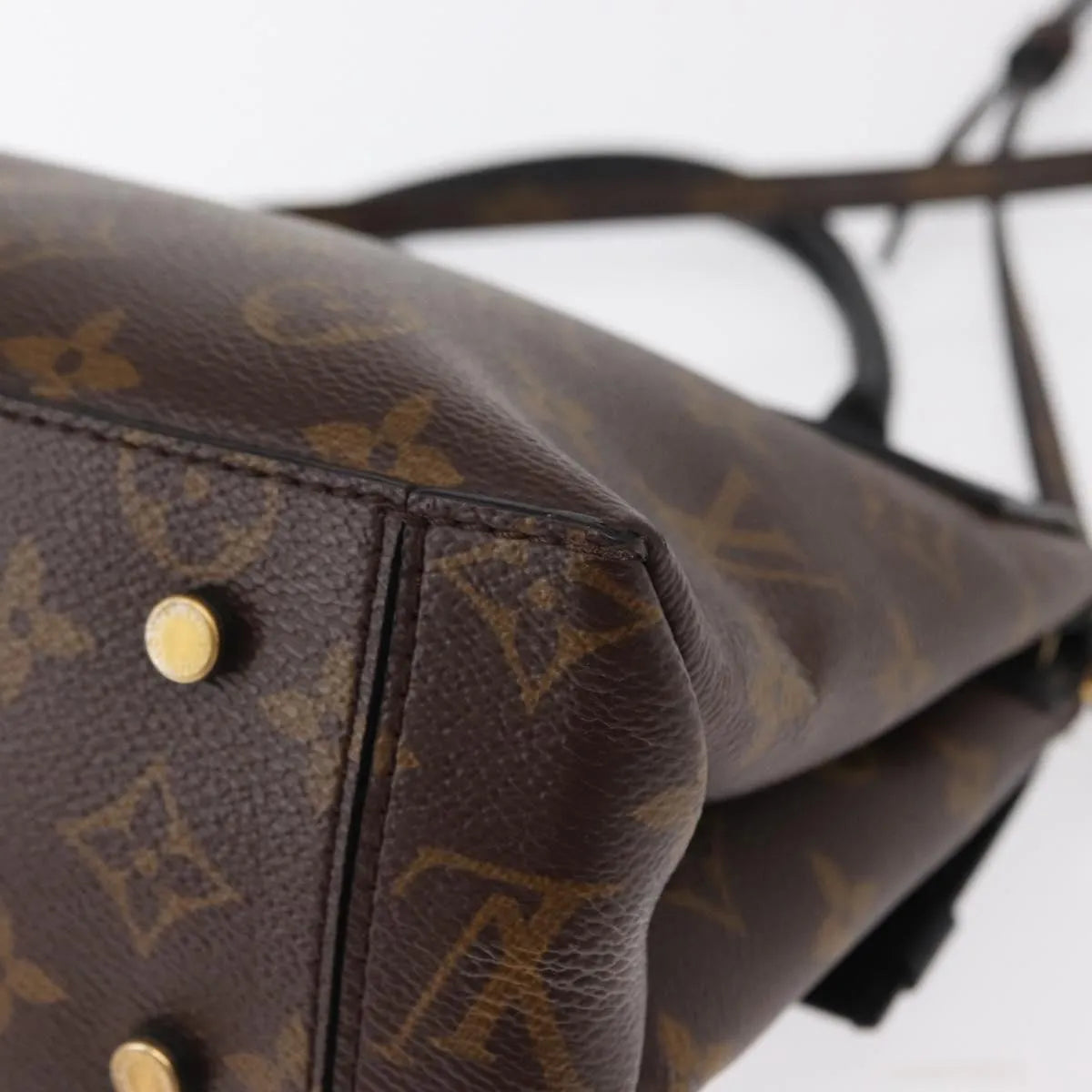 Louis Vuitton One Handle Flap Monogram Canvas And Leather Brown Canvas Handbag (Pre-Owned)