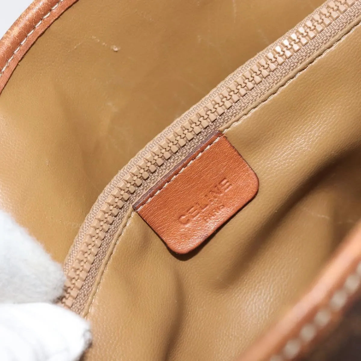 Celine Vintage Macadam Canvas Brown Canvas Shoulder Bag Bag (Pre-Owned)
