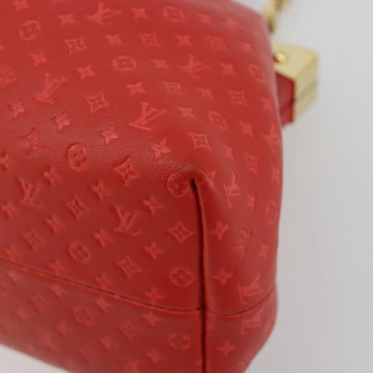 Louis Vuitton Monogram Top Handle Frame Clutch Monogram Canvas Red Canvas Clutche & Pouche Bag (Pre-Owned)