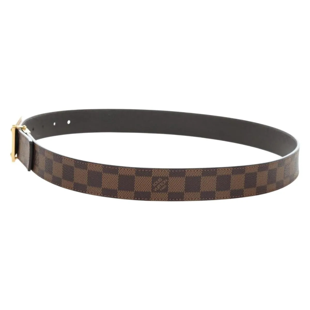 Louis Vuitton Inventeur Belt Damier Ebene Brown Canvas Belts Accessory (Pre-Owned)