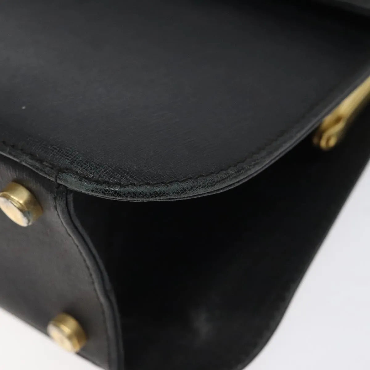 Salvatore Ferragamo Convertible Top Handle Leather Black Leather Handbag (Pre-Owned)