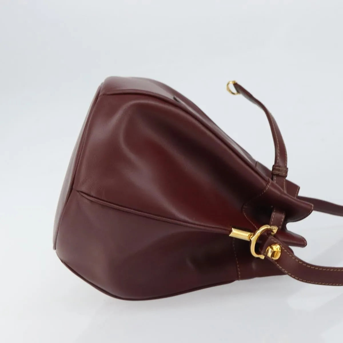 Cartier Must De Cartier Leather Burgundy Leather Shoulder Bag Bag (Pre-Owned)