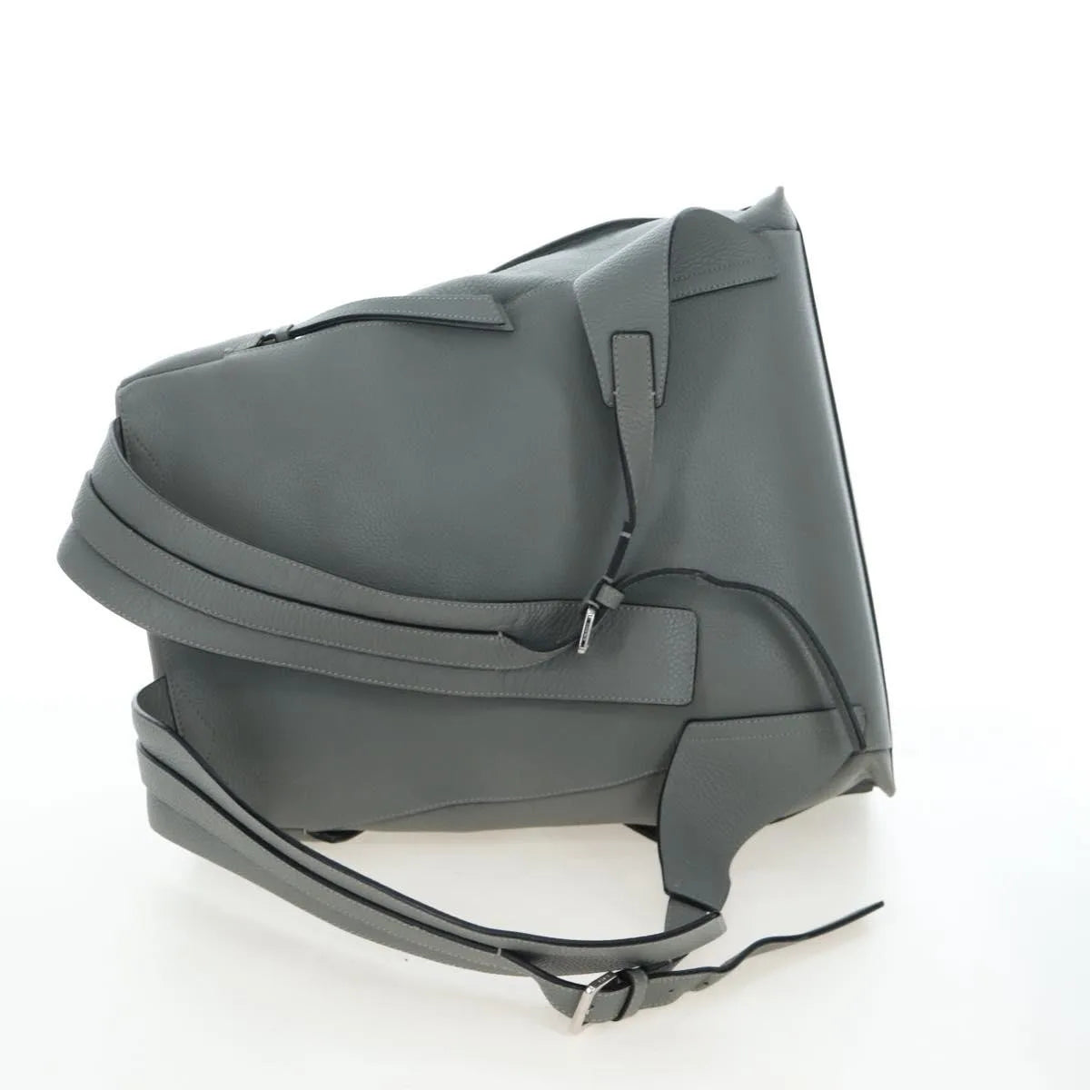 Loewe T Backpack Leather Gray Leather Backpack Bag (Pre-Owned)