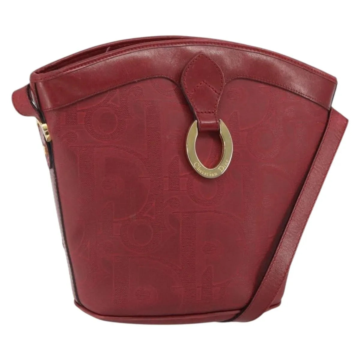 Christian Dior Vintage Trotter Canvas Red Canvas Shoulder Bag Bag (Pre-Owned)