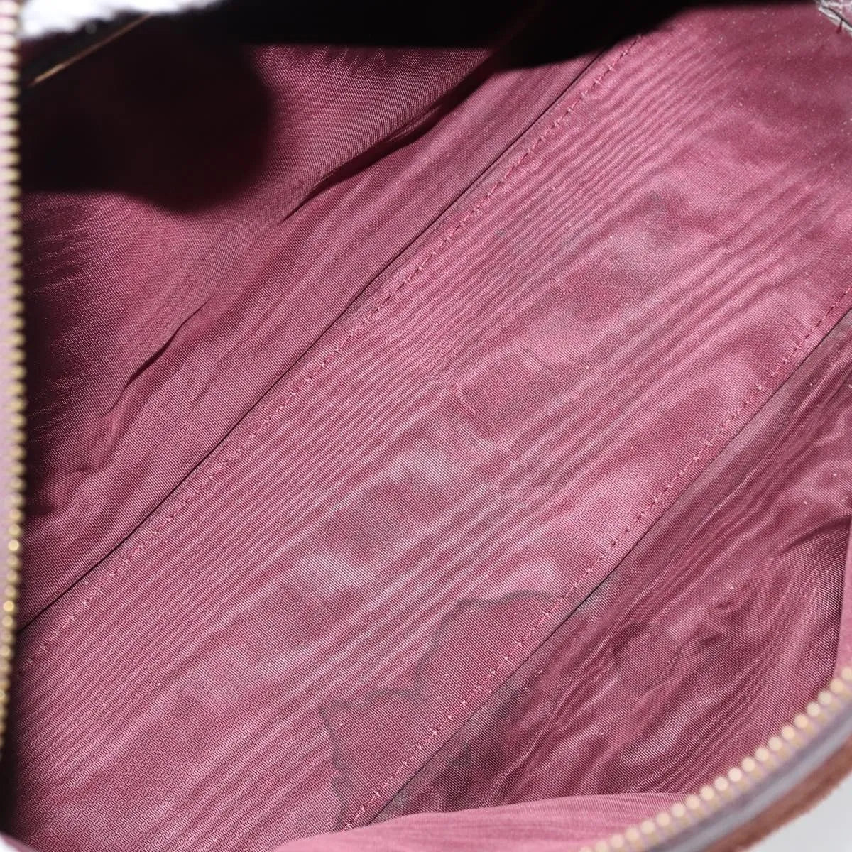 Cartier Must De Cartier Suede Burgundy Suede Handbag (Pre-Owned)