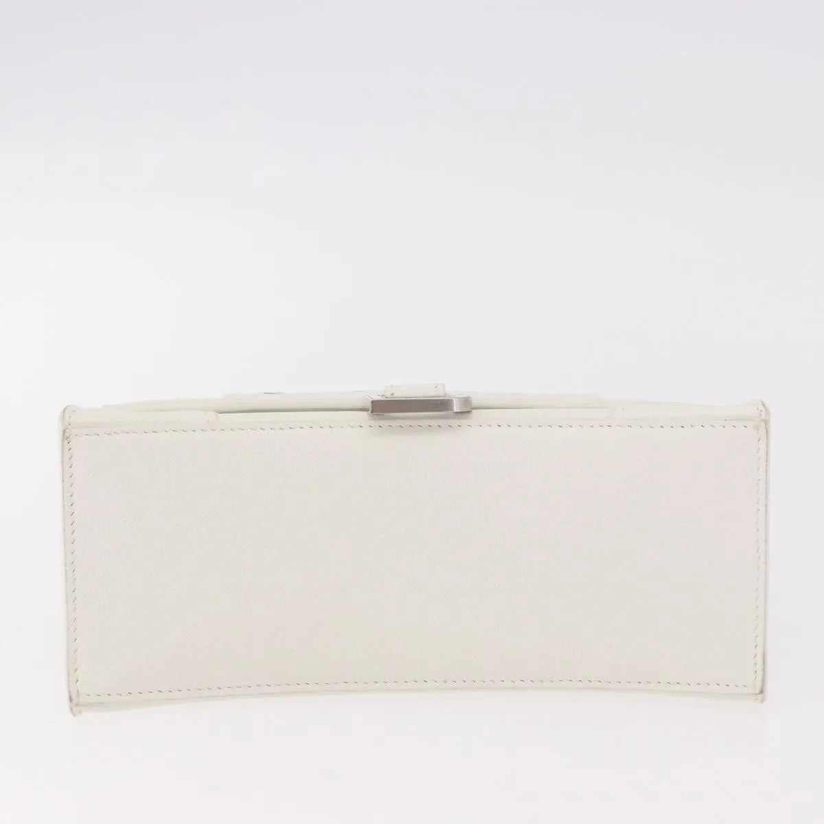 Balenciaga Hourglass Top Handle Leather White Leather Handbag (Pre-Owned)